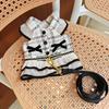 Spring Pet Checkered Strap Skirt Cute Dress Dog/Cat Clothing Style Traction Set with Traction Rope Dog Harness Puppy