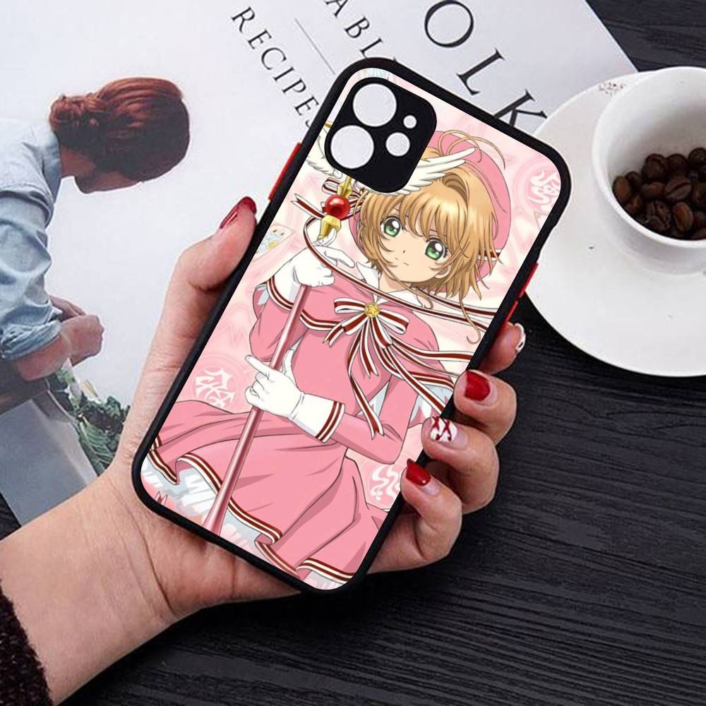 Cartoon CardCaptor Sakura Phone Case For IPhone 14 11 12 13 Mini Pro Max 8 7 Plus X XR XS MAX Translucent Matte Cover