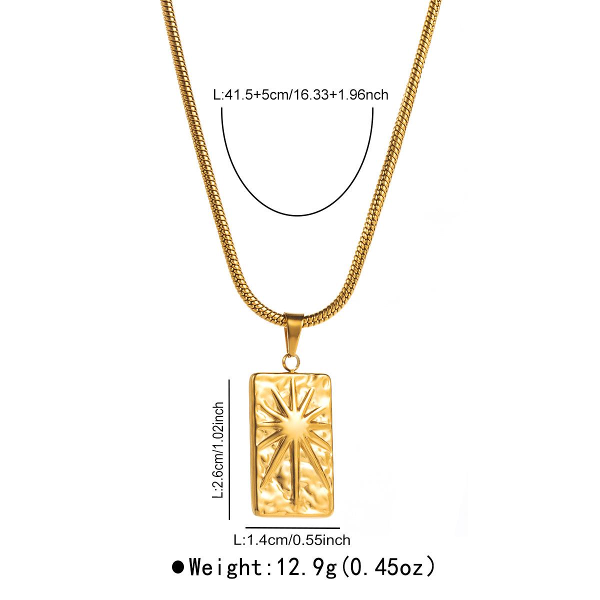 Женское европейско-американское ожерелье-подвеска в виде глаза из нержавеющей стали, солнце, вакуумное покрытие 14K, модное, универсальное, классическое ожерелье для женщин