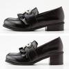 Yumetenbo Women's Pearl Ribbon Loafers, Size 23.0 cm, 5cm Enamel, 532465, Mass-Produced, Landmine Style.