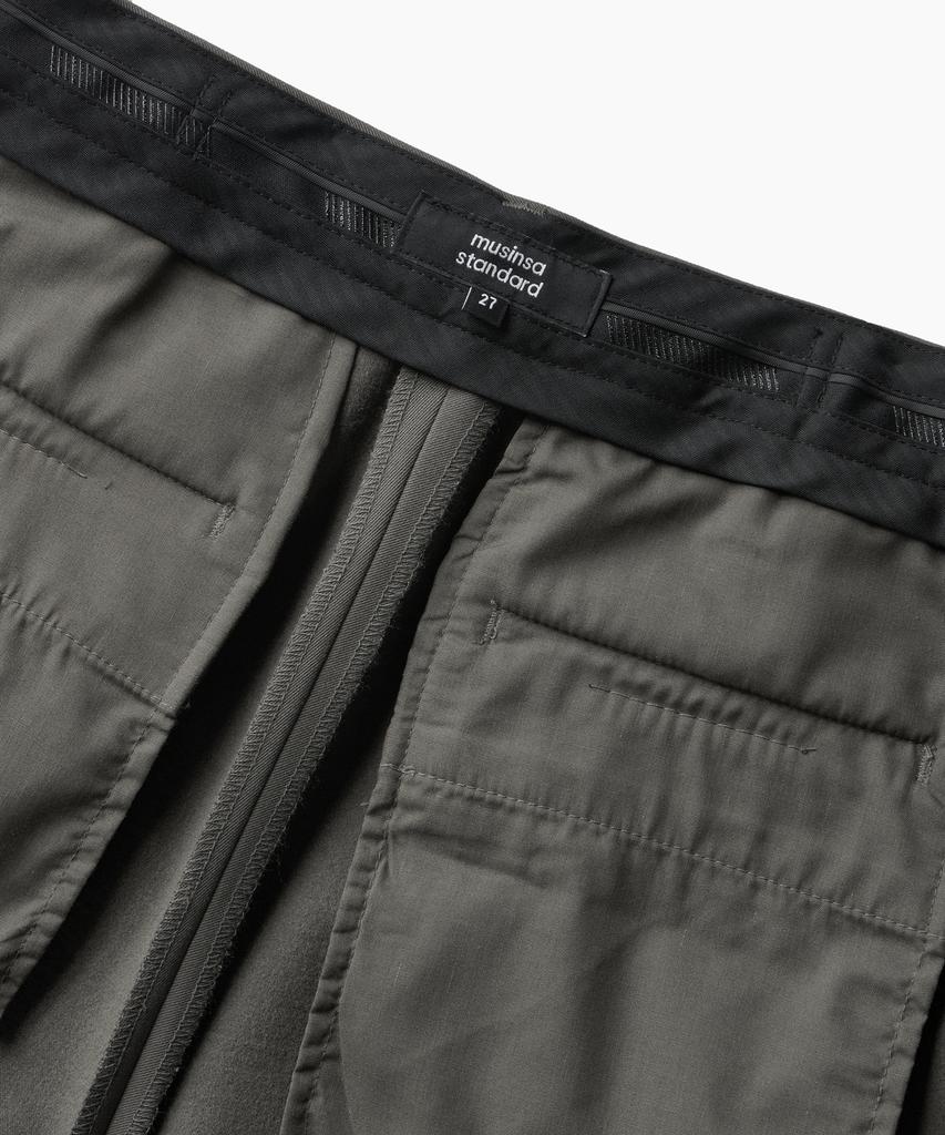 MUSINSA STANDARD WOMAN Women'S Heavyweight Fleece-Lined Wide Hidden Elastic Waist Slacks [Warm Gray]