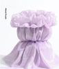 1pc Sweets Princess Skirt Elastic Packaging Film, Floral Yarn Pearl Silk Flower Wrapping Paper Materials for Bouquet Flower Shop