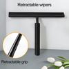 Fensterschaber ausziehbar mit Anti-Rutsch-Griff, langer Griff, nicht bohrender Badezimmer-Silikon-Duschabzieher