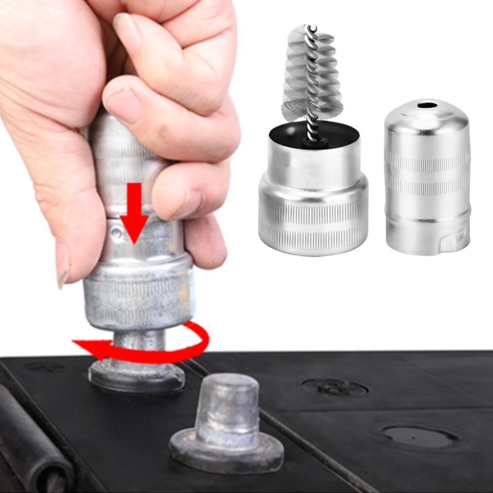 Battery Wire Brush Anti Corrosion Cleaner Tool for Vehicle Battery Maintenance Battery Terminal Wash Cleaning