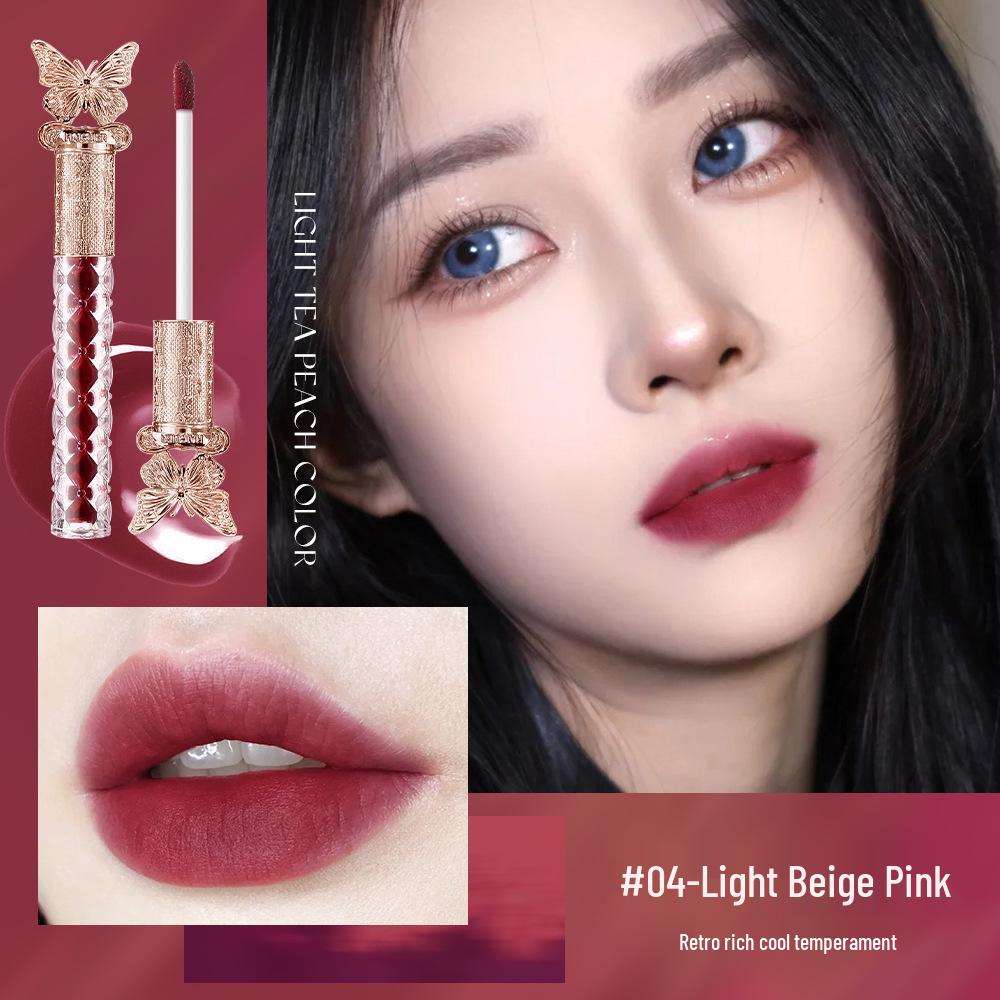 Haitrier Silky Smooth Lip Glaze: Rich, Full Color, Even Natural Application, Velvet Matte Finish.