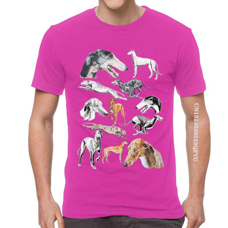 Male Greyhound Dog T Shirts Graphic Pet Whippet Sighthound Lover Tshirt Cool T Shirt Cotton Oversized Tee Tops EMO Men