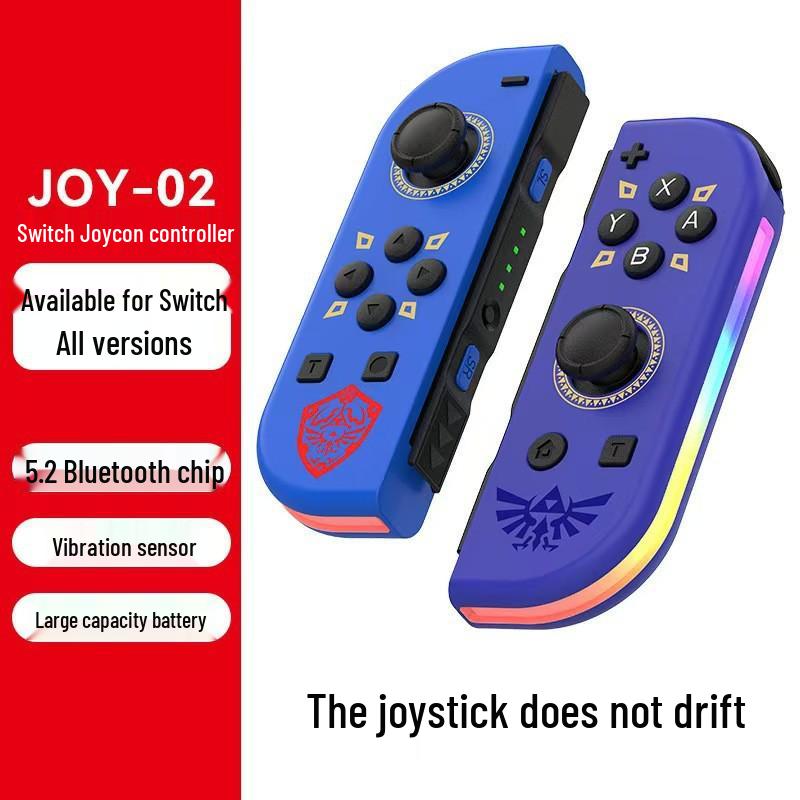 Colorful RGB Switch Joy-Con Left & Right Controllers with Wake-Up, Bluetooth 5.2, Vibration, and Motion Control.