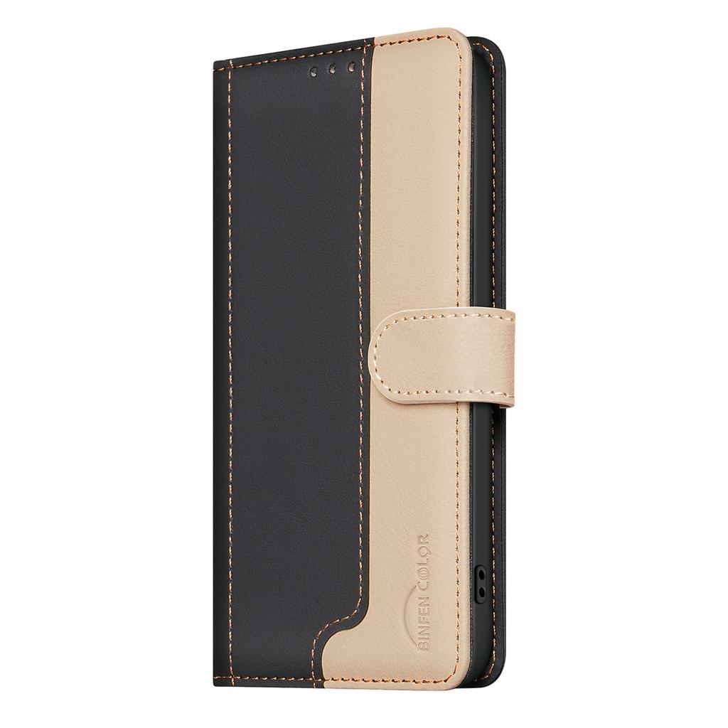BINFEN COLOR BF33 for Honor 300 Leather Case Splicing Color RFID Blocking