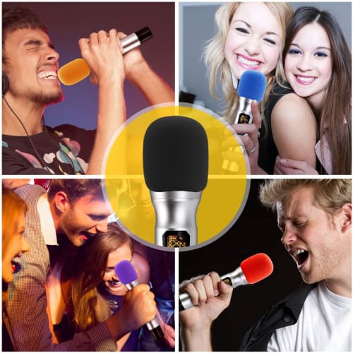 Kemxing Microphone Covers, 8-Piece Set, Non-Disposable Microphone Sponge Covers, Anti-Noise, Dustproof, Splashproof, and Noise-Proof for Lectures and