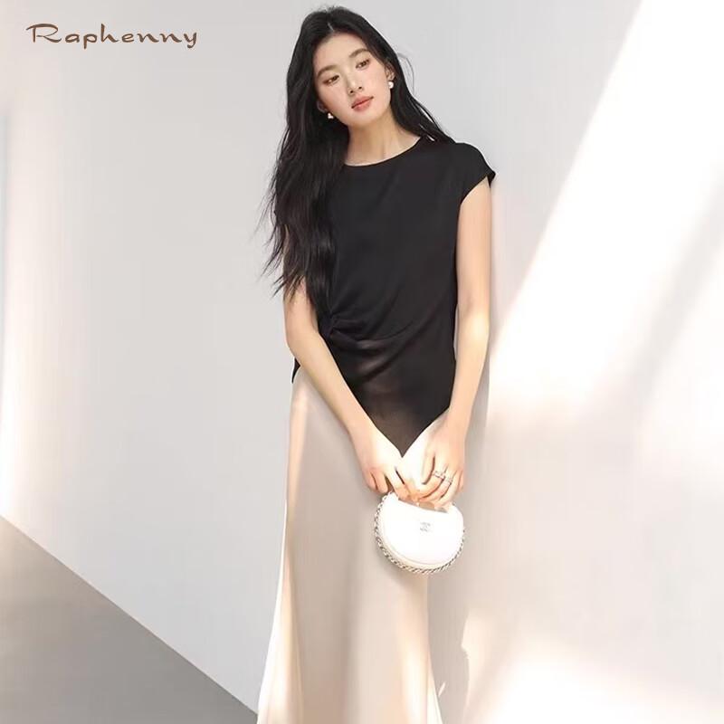 Raphenny Women's Asymmetric Round Neck Short Sleeve T-Shirt OD544