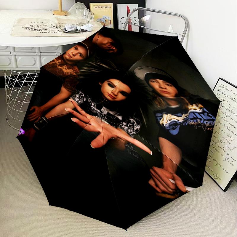 Music Band Tokio Hotel Umbrella Folding umbrella, automatic umbrella 8-Frame for Travel, camping Use Gift for Halloween Christmas