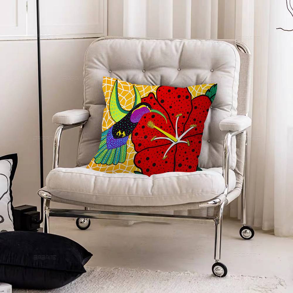 Yayoi Kusama Art Anime Pillow Gift Home Office Decoration Pillow Bedroom Sofa Car Cushion CoverPillow Case