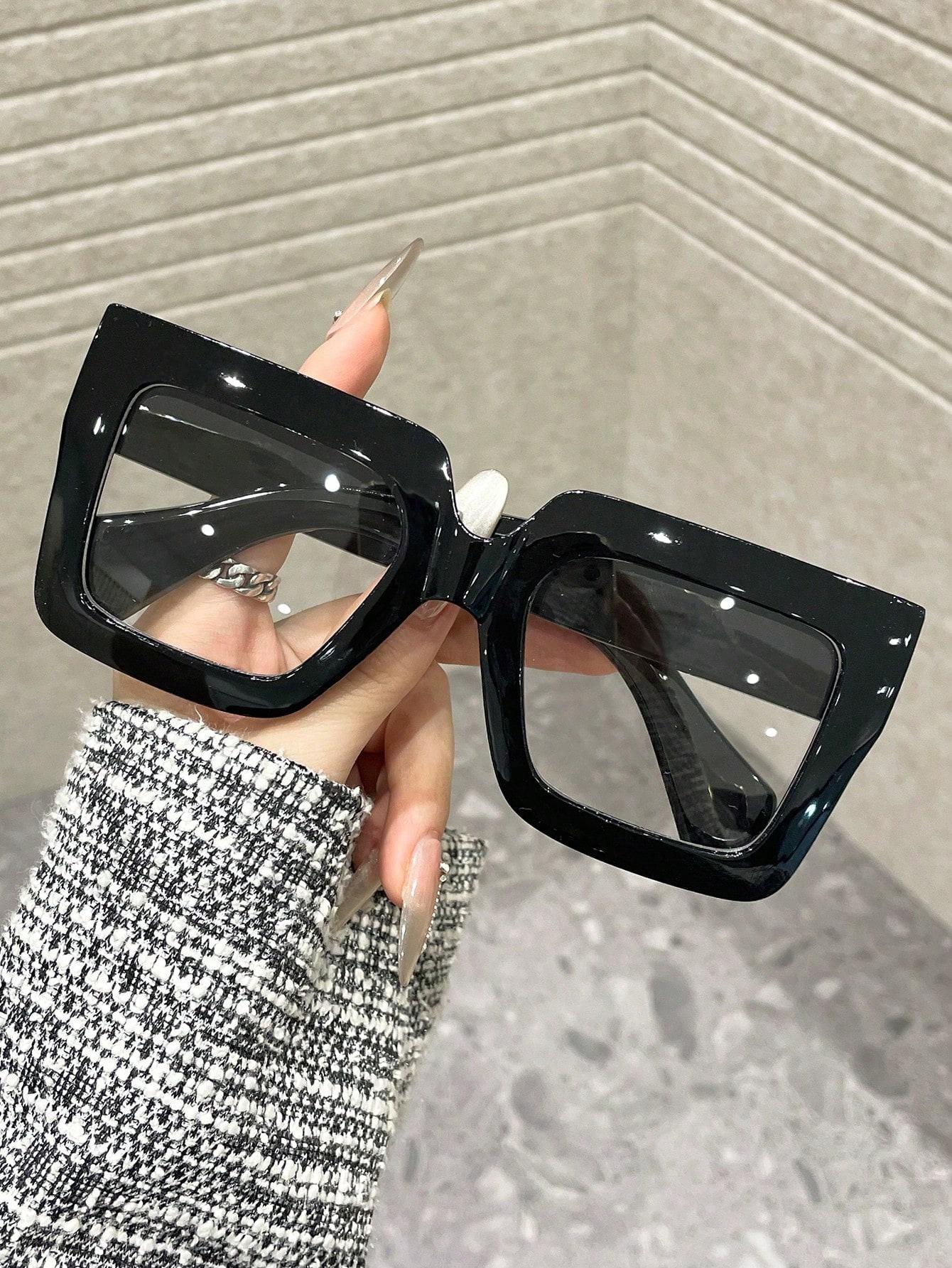 

1 шт/3 шт модные классические квадратные прозрачные очки для модных женщин, повседневной жизни, крутых мужчин, чтения, офисной одежды, аксессуаров.