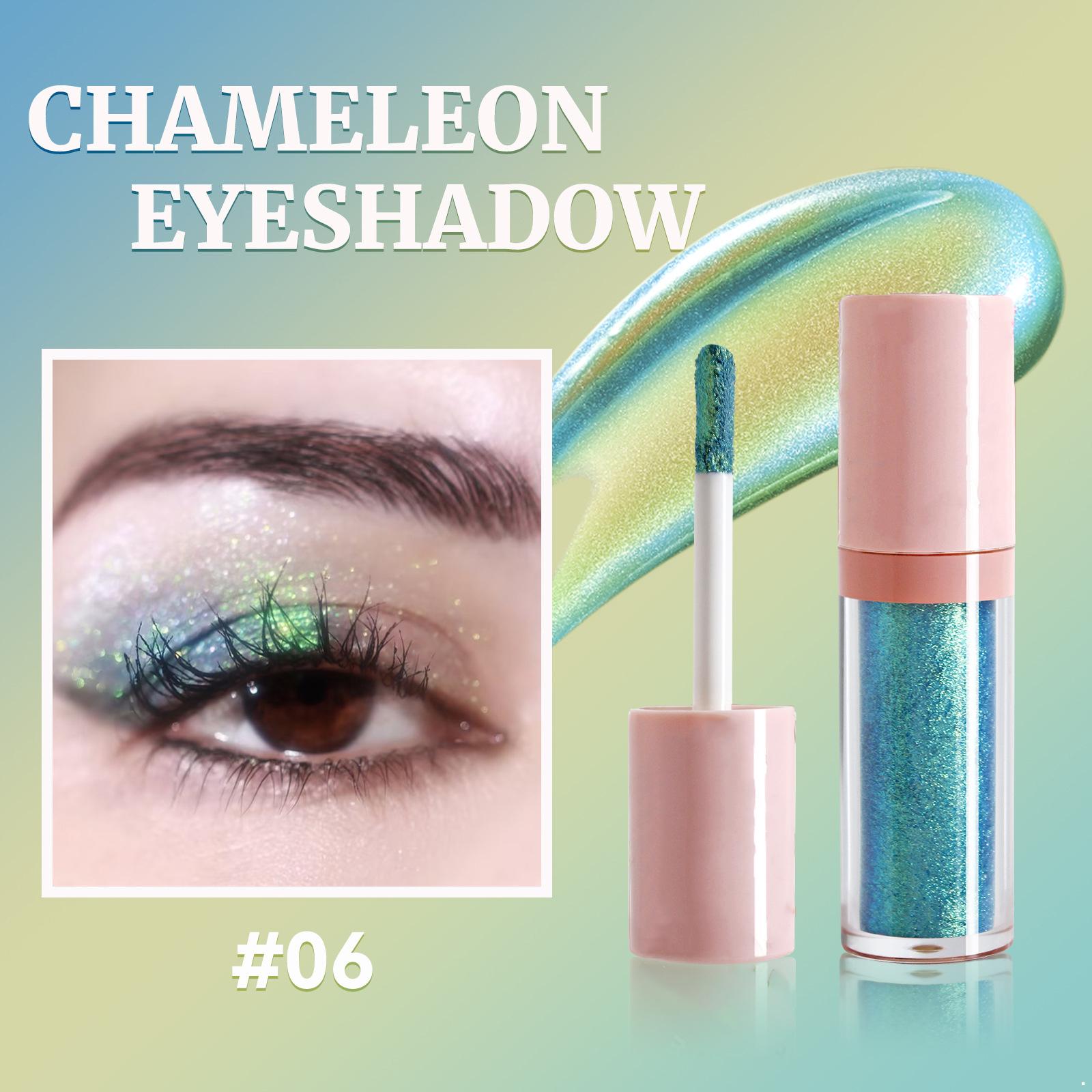 

Chameleon Liquid Eyeshadow 4Ml Highly Pigmented Glitter Eyeshadow Multi Dimensional Shimmer Long Lasting Blendable Eye Makeup One Size