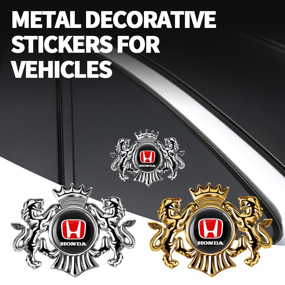 3D Metal Car Body Trunk Sticker Badge Auto Side Window Body Decal Stickers For Honda CIVIC Mugen Type S Vezel Si RR Accessories