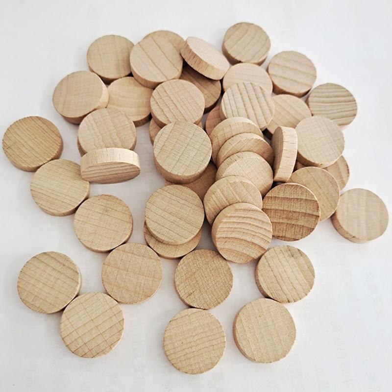 Unfinished Wooden Discs for Handmade Art Crafts Cutouts Ornaments Wedding Decors