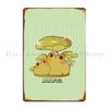 Cute Frogs In The Rain Metal Sign Painting Wall Cave Club Living Room Designer Tin Sign Poster