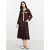 JUZUI Jacquard Sequin Yarn Contrast Sweater