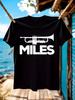 Miles Davis Jazz Tribute Tshirt - Black Tee with White Tr...