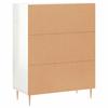 Sideboard High Gloss White 69.5 x 34 x 90 cm Engineered Wood