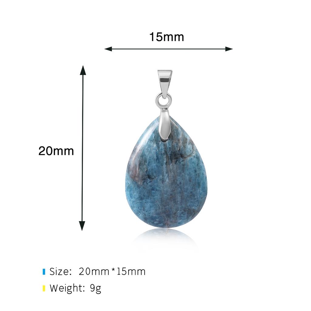New Fashion Natural Stone Crystal Pendant Teardrop Simple Pendant Necklace Earrings Making Jewelry With Chain Collar