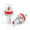 2Pcs RCA Connector Female Speaker Terminals Gold/Rhodium Plated Copper Socket Chassis CMC Connectors Audio Jack Adapter Plug
