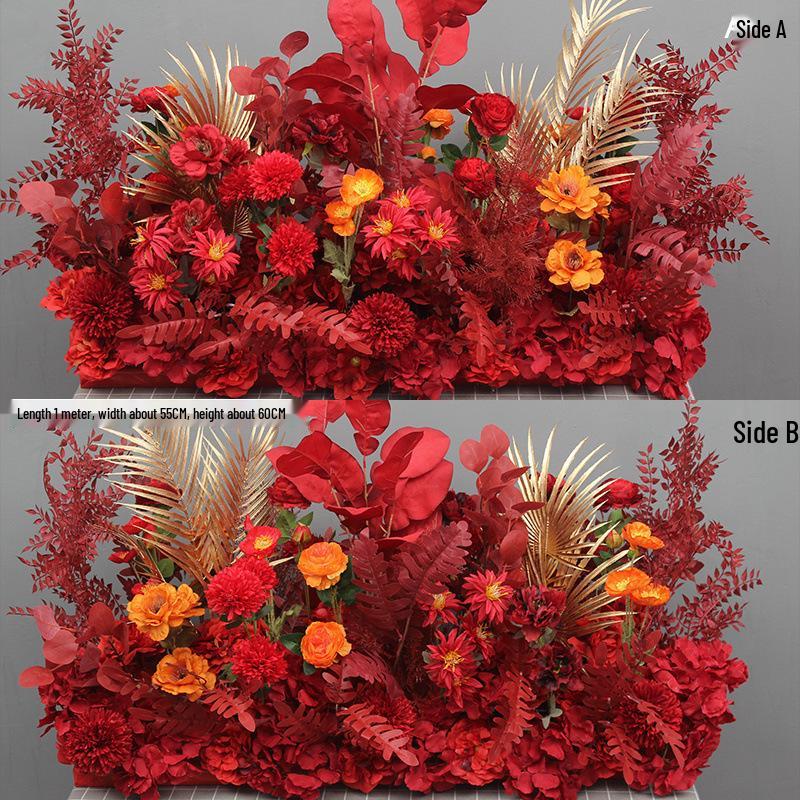 Large Silk Eucalyptus Flower Runner for Wedding Table Decoration