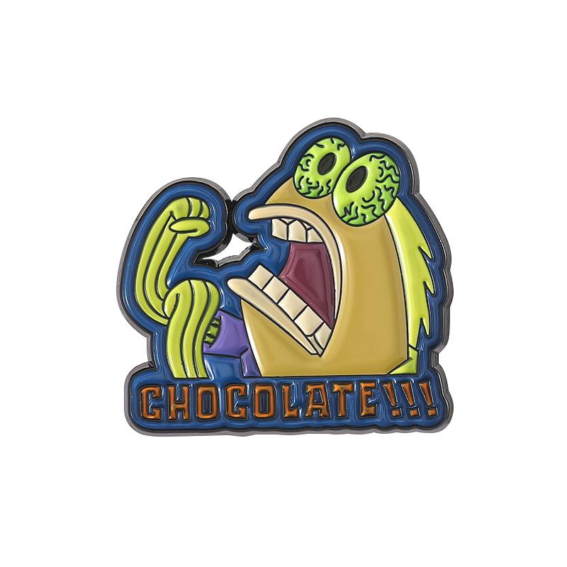 

Anime Character Cartoon Fish Enamel Pin Chocolate Tom Funny Metal Brooch Lapel Badge Jewelry Accessories Gifts For Kids Friends