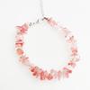 Pink Purple Agate Crystal Beaded Bracelet - Semi-Precious Gift for Female Students & Best Friends