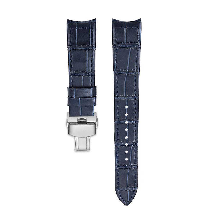 Gebogenes Rindsleder-Uhrenarmband für SEIKO Premier Serie SNP093 096 114 126 127 gebogenes Leder-Uhrenarmband 21mm Armband Armband