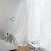 Modern White/Black/Grey Sheer Curtains for Living Room Solid Transparent Yarn Tulle Curtain for Window Kitchen Simple Home Decor