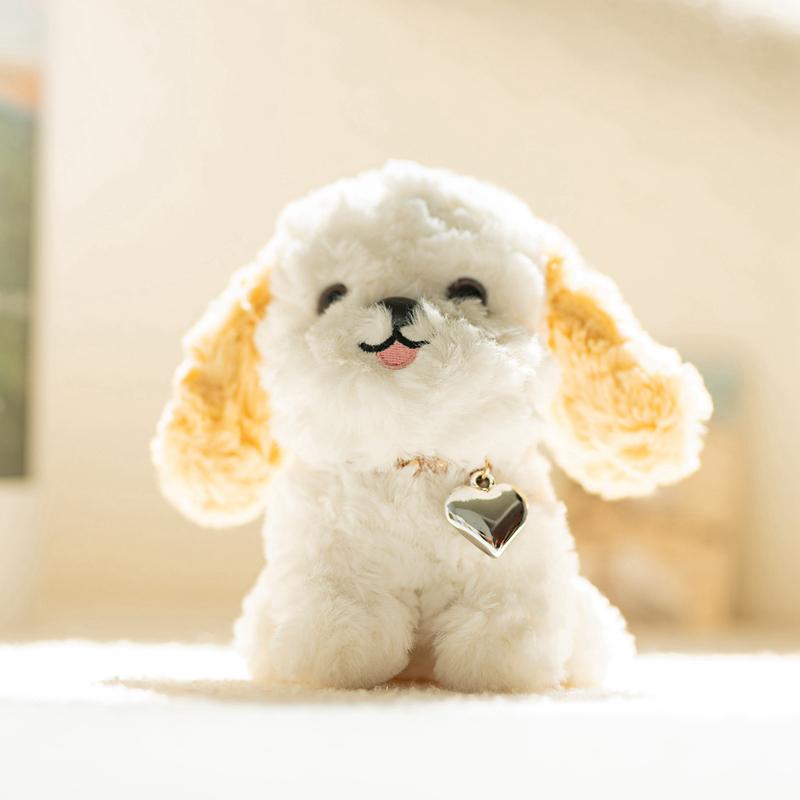 Schöne sitzende Pose Mini Haustier Hund Plüschtiere Weicher flauschiger Wolfshund Schnauzer Shiba Inu Beagle Lustige Schreibtischdekoration Kindergeschenk 13cm