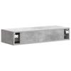 Wall Mounted Side Table Concrete Grey 87.5 x 34.5 x 17 cm