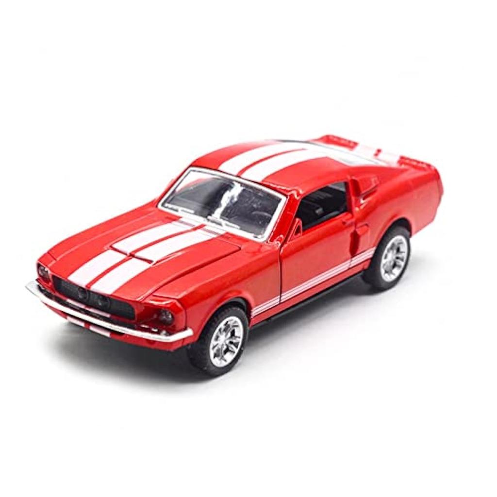 1/32 Scale Toy Car Model for Ford Mustang Vintage Alloy Diecast Car Model Classic Pull Back Car Replica for Kids Gift