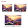 2D Colorful Wildflowers by the Sea Background Cloth for Vacation & Beach Party Photography Props
