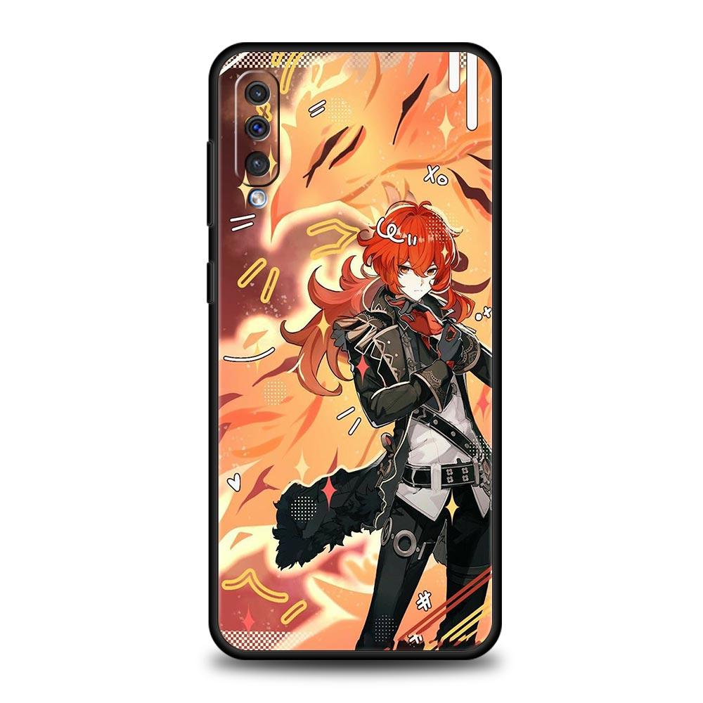 Pouzdro na telefon Genshin Impact pro Samsung Galaxy A54 A52 A14 A50 A70 A10 A30 A40 A20S A20E A02S A12 A22 A34 A42 A32 5G A04s Kryt