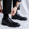 Fashion Classic Brand Patent Leather Shoes for Men Casual Business Shoes Lace Up Formal Office Work Shoes for Male Party Wedding Oxfords