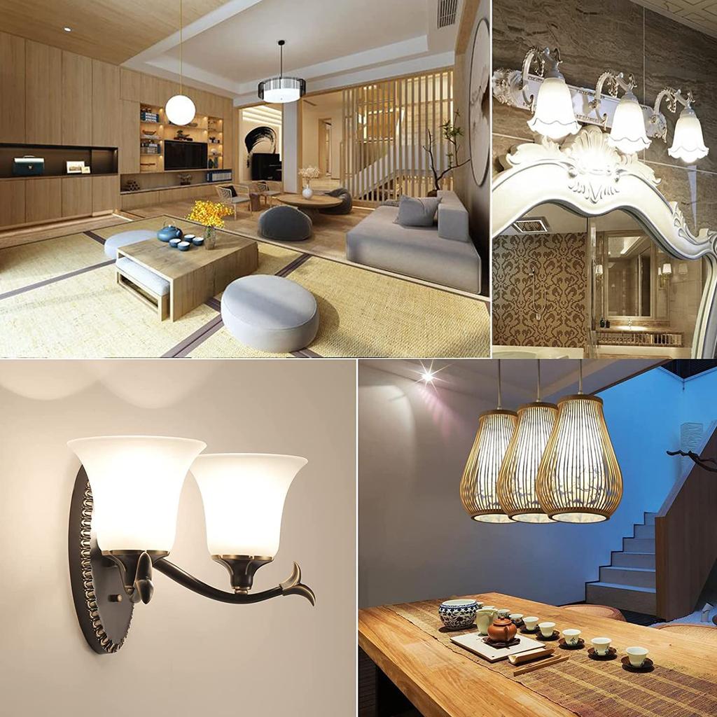 E17 LED Bulb, New Model, E17 Base, 8W Daylight White, 110V, 730LM (Equivalent To 75W Halogen Lamp), Wide Omnidirectional Beam Angle (4-Pack)