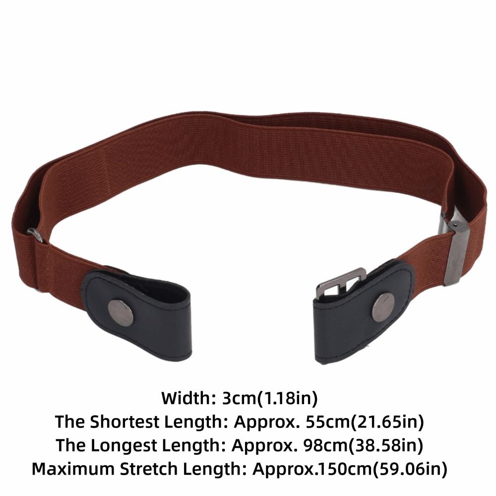 

2PCS Stretch Invisible Elastic Belt Elastic Invisible Elastic Waist Belt Women and Men коричневий