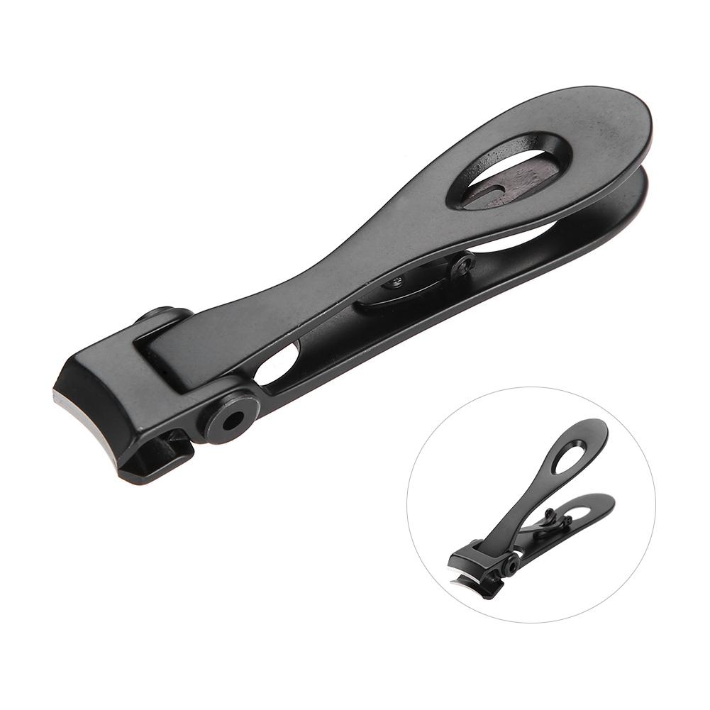 Stainless Steel Nail Clipper Portable Nail Cutter Trimmer Manicure Pedicure Tool Small Black