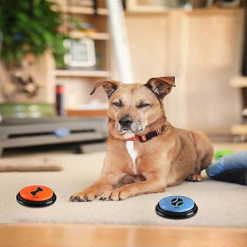 Pes Hlasový trenér Tlačítko pro komunikaci s mazlíčkem Hračka pro mazlíčka Bzučák 8*8cm