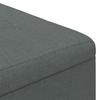 Storage Ottoman in Dark Grey 60 x 60 x 45 cm Fabric