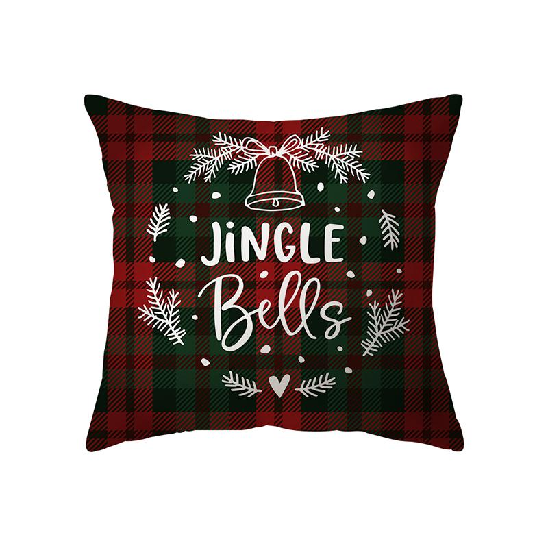 Christmas Theme Snowflake Print Pattern Cushion Cover Home Living Room Sofa Decoration Pillow Pillow Cover