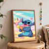Disney Stitch Ice Cream Painting Kit Home Bedroom Wall Decor Handmade Gift