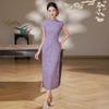 Blue-green national style new Chinese sleeveless long cheongsam improved young 1011 new women's high-end feeling spring and summer