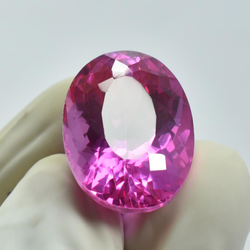 Natural Pink Sapphire OVAL Cut 23.20 Ct CERTIFIED Excellent Loose Gemstone