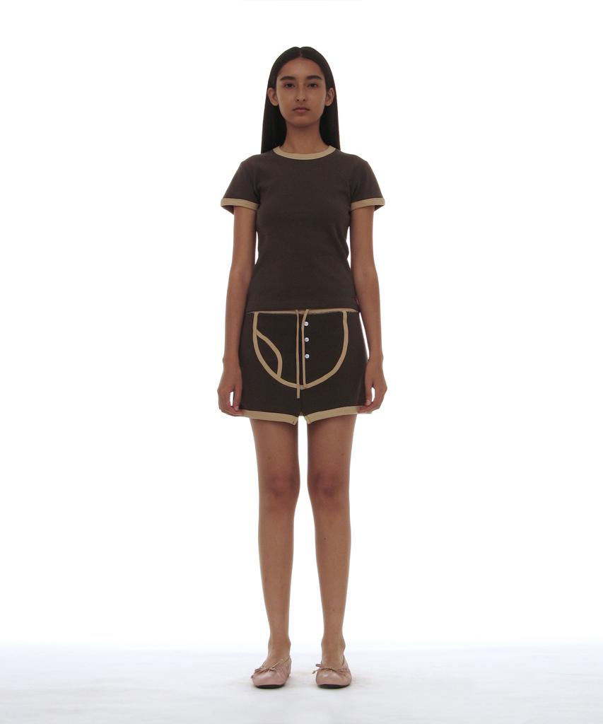 Partimento Woman Pwc Brief Detail Mini Skirt_Charcoal