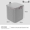 Large Transparent Foldable Fabric Wardrobe Organizer Box - Extra Capacity Quilt and Clothes Storage Basket
