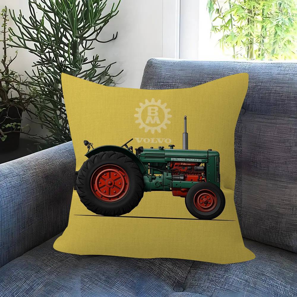 Car Tractor Decorative Personalized Pillow Dust Cover Bedroom Kids Party Decoration Pillowcase Birthday Children Gift