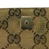 Used 9539 GG Canvas Waist Bag 146304 7929 Calfskin Brown Waist Pouch Shoulder Bag with Embossed Logo Beige Men's from